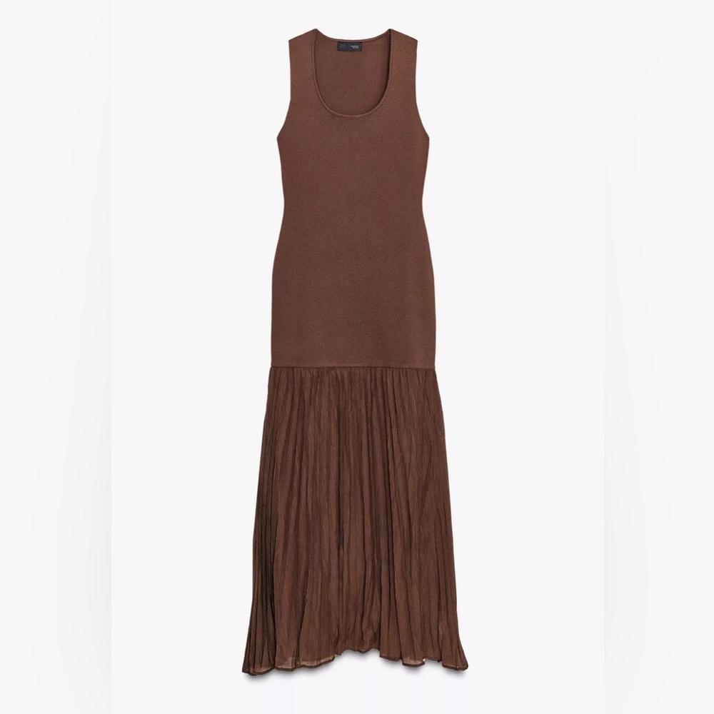NWT ZARA COMBINATION KNIT DRESS SIZE M